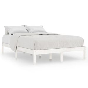 vidaXL Cadre de lit sans matelas blanc bois massif 160x200 cm