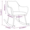 vidaXL Chaise à bascule Rose Velours