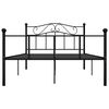 vidaXL Cadre de lit sans matelas noir m&eacute;tal 160x200 cm