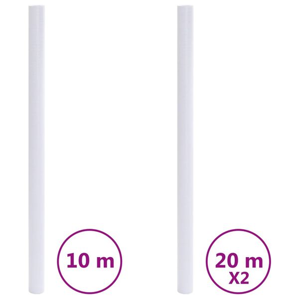 vidaXL Films pour fenêtre dépoli blanc PVC