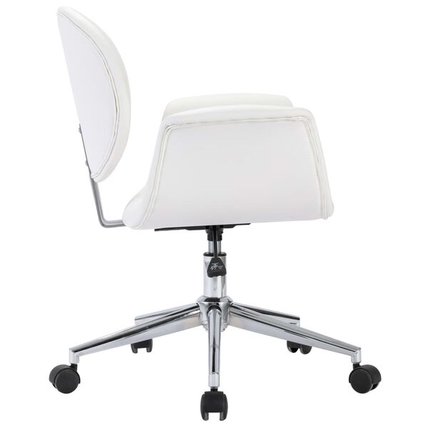 vidaXL Chaise pivotante de bureau Blanc Similicuir