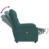 vidaXL Fauteuil de massage Vert fonc&eacute; Tissu