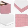 vidaXL Cadre de lit ottoman avec matelas rose 100x200 cm velours