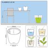 LECHUZA Jardini&egrave;re CLASSICO LS 35 ALL-IN-ONE blanc brillant 16060