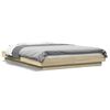 vidaXL Cadre de lit avec lumi&egrave;res LED sans matelas140x190 cm