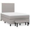 vidaXL Sommier &agrave; lattes de lit avec matelas Gris clair 120x200cm Tissu