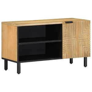 vidaXL Meuble TV marron 80x31,5x46 cm bois massif de manguier
