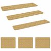 vidaXL Tapis d'escalier 15 pc 76 x 20 cm Beige Polyester Rectangulaire