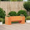 vidaXL Banc avec jardini&egrave;res cire marron 167,5x60x65cm bois massif pin