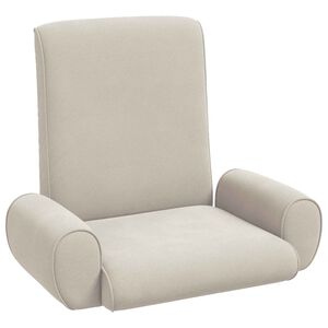 vidaXL Fauteuil de sol ajustable Avoine Velours grain&eacute;