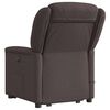 vidaXL Fauteuil inclinable de massage &eacute;lectrique Marron fonc&eacute; Tissu