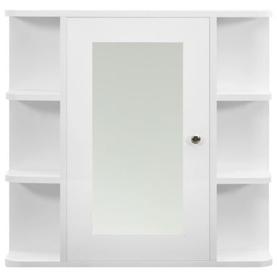 vidaXL Armoire à miroir de salle de bain Blanc 66x17x63 cm MDF