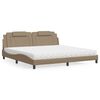 vidaXL Lit Viana avec matelas cappuccino 200x200 cm similicuir