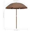 vidaXL Parasol de jardin avec m&acirc;t en acier 180 cm taupe