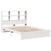 vidaXL Lit biblioth&egrave;que sans matelas blanc 140x200 cm bois pin massif