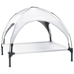 vidaXL Lit pour Chien 90 x 81 x 80,5 cm Acier Gris Argent&eacute;