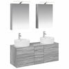 vidaXL Ensemble de mobilier de salle de bain 5 pc Sonoma gris