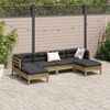 vidaXL Salon de jardin 6 pcs avec coussins bois de pin imprégné
