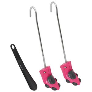 vidaXL Tendeurs de bottes et chausse-pied rose EU 34-40 plastique