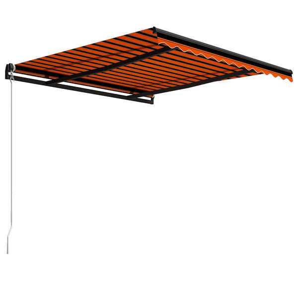 vidaXL Auvent manuel r&eacute;tractable 350x250 cm Orange et marron