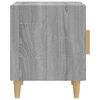 vidaXL Table de chevet Sonoma gris Bois d'ing&eacute;nierie