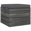 vidaXL Repose-pieds palette de jardin 2 pcs avec coussins Bois de pin