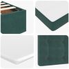 vidaXL Cadre de lit ottoman avec matelas vert fonc&eacute; 200x200 cm velours