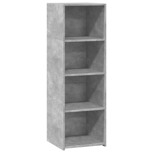 vidaXL Buffet gris b&eacute;ton 40x41x124 cm bois d'ing&eacute;nierie