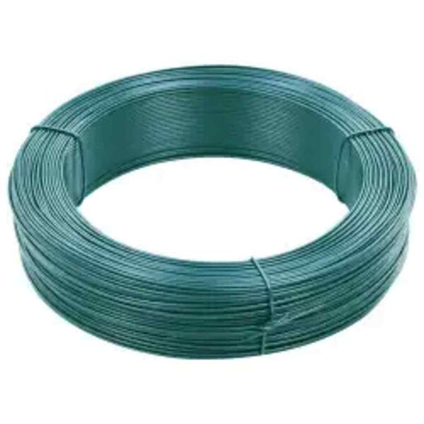 vidaXL Fil de liaison de clôture 250 m 1,6/2,5 mm Acier Vert noirâtre