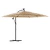 vidaXL Parasol de jardin avec m&acirc;t en acier marron 290x290x238 cm