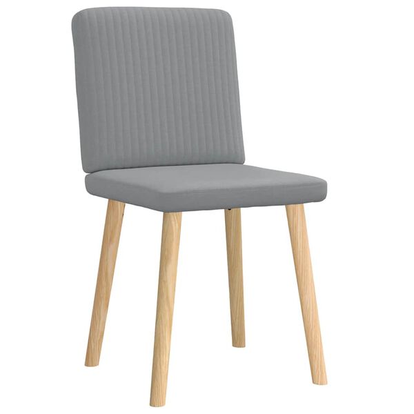 vidaXL Chaises &agrave; manger lot de 2 gris clair tissu