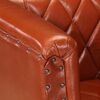 vidaXL Chaise cabriolet marron Cuir v&eacute;ritable de ch&egrave;vre