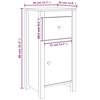 vidaXL Buffets 2 pcs gris 40x35x80 cm bois massif de pin