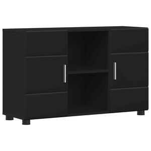 vidaXL Buffet FLORIN Noir 88,5 x 30,5 x 55,5 cm Bois d'ing&eacute;nierie