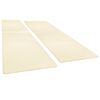 vidaXL Tapis de lit Shaggy Poils longs 3 pcs Cr&egrave;me