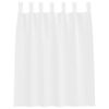 vidaXL Rideau en Voile 2 pcs Blanc 140 x 140 cm Polyester