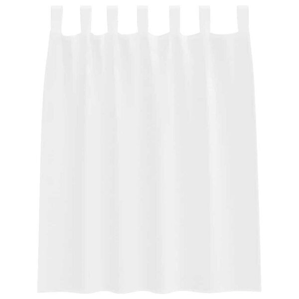 vidaXL Rideau en Voile 2 pcs Blanc 140 x 140 cm Polyester