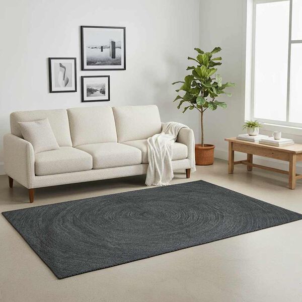 vidaXL Tapis de surface Carr&eacute; Gris fonc&eacute; 300 x 300 cm Jute