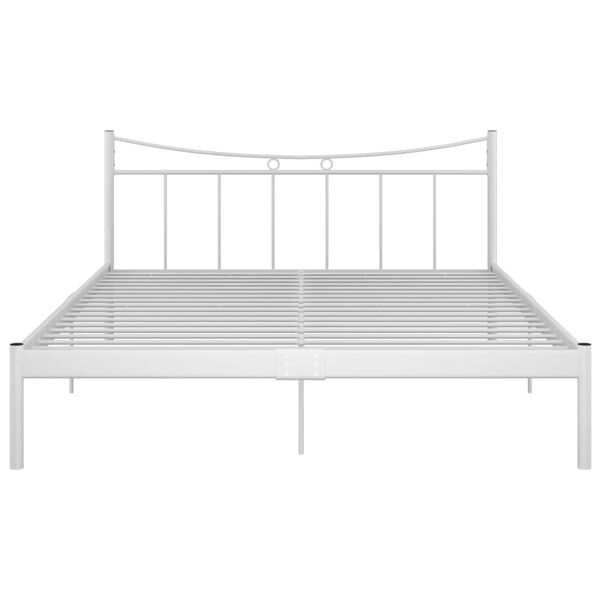 vidaXL Cadre de lit Blanc M&eacute;tal 160x200 cm