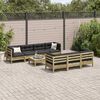 vidaXL Salon de jardin 8 pcs avec coussins bois de pin impr&eacute;gn&eacute;