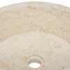 vidaXL Lavabo Cr&egrave;me &Oslash;40x15 cm Marbre