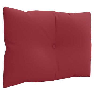 vidaXL Coussins de palette lot de 3 rouge bordeaux tissu