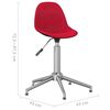 vidaXL Chaises pivotantes &agrave; manger lot de 2 rouge bordeaux tissu