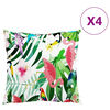 vidaXL Coussins d&eacute;coratifs lot de 4 Multicolore 50x50 cm Tissu