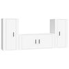 vidaXL Ensemble de meubles TV 3 pcs Blanc Bois d'ing&eacute;nierie