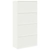 vidaXL Armoire de rangement 2 pcs Blanc 90 x 40 x 180 cm Acier