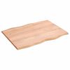 vidaXL Dessus de table bois ch&ecirc;ne massif trait&eacute; bordure assortie