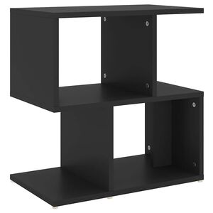 vidaXL Table de chevet noir 50x30x51,5 cm bois d'ing&eacute;nierie