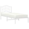 vidaXL Cadre de lit métal sans matelas avec tête de lit blanc 90x190cm