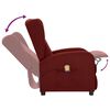 vidaXL Fauteuil de massage Rouge bordeaux Tissu
